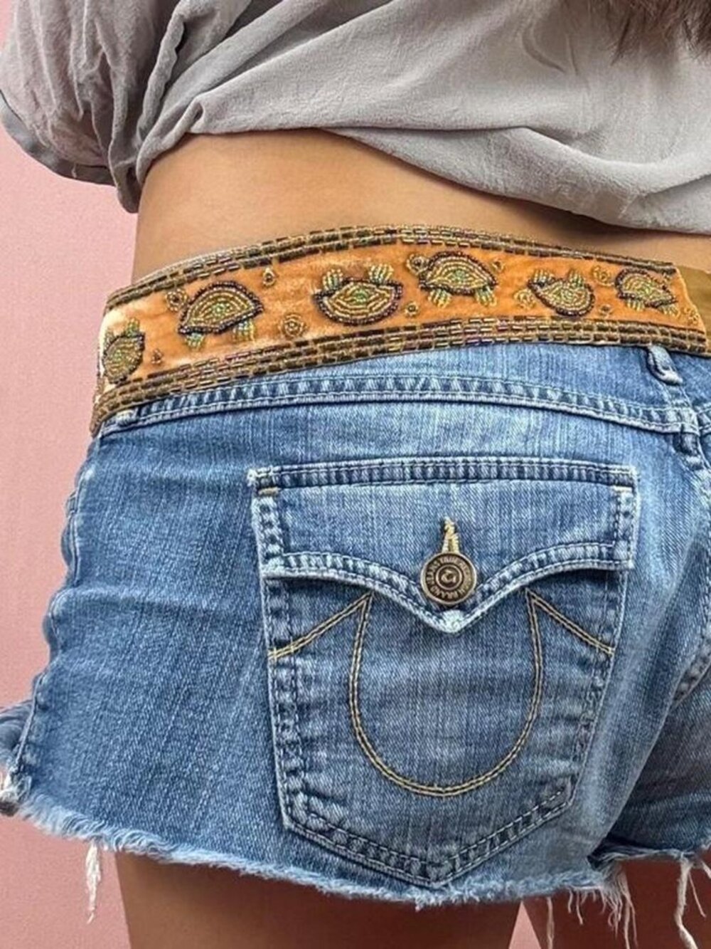Bohemian Y2K Satin Tie Belt